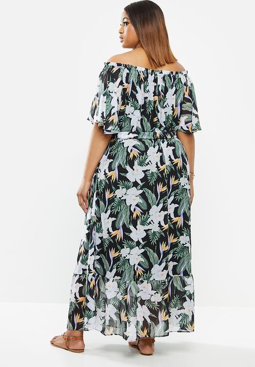 edit Plus - Chiffon tiered maxi - multi