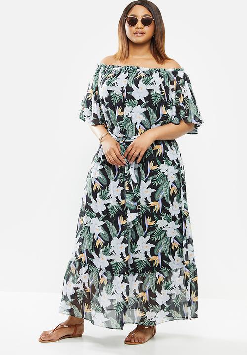edit Plus - Chiffon tiered maxi - multi