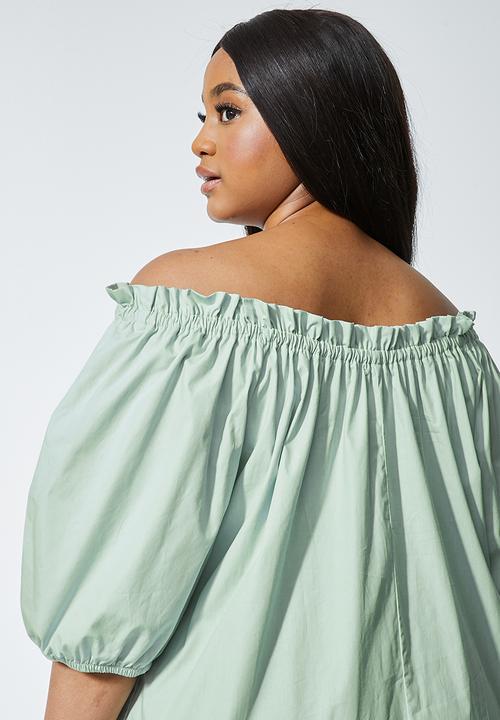 Superbalist - Off the shoulder maxi dress - green