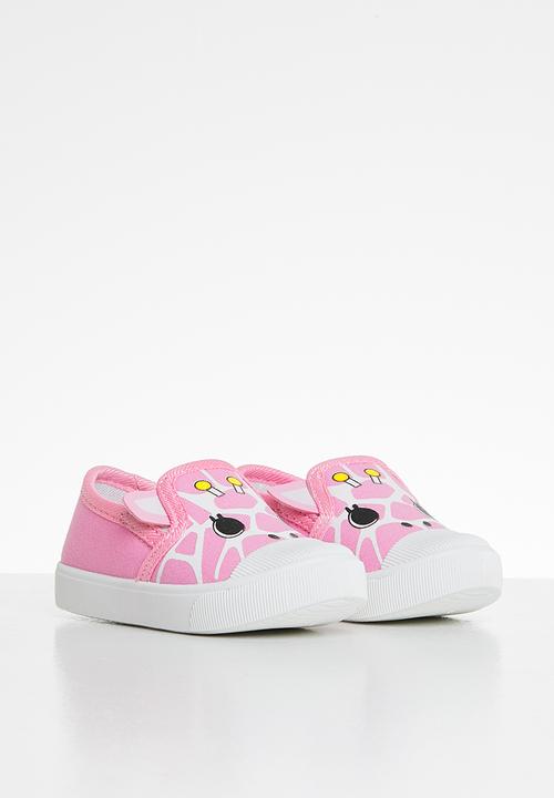 Pop Candy - Girls giraffe slip on - pink