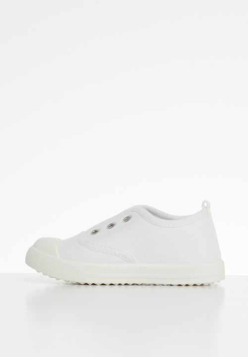 Pop Candy - Boys laceless sneaker - white