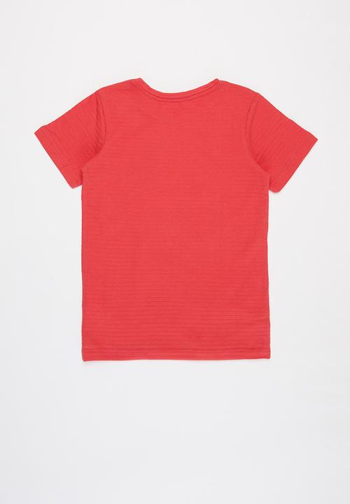Cotton On - Louis short sleeve texture tee multipack - red & navy 
