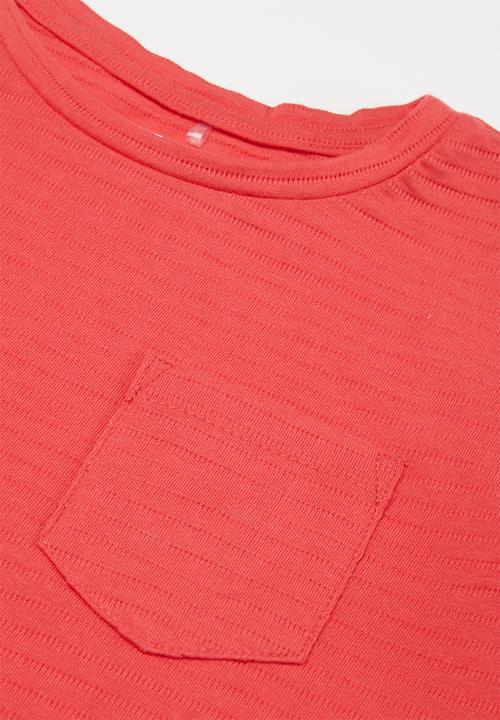 Cotton On - Louis short sleeve texture tee multipack - red & navy 