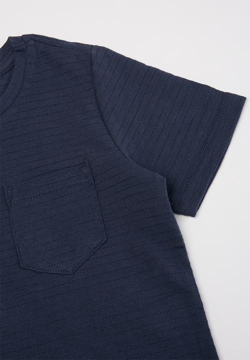 Cotton On - Louis short sleeve texture tee multipack - red & navy 