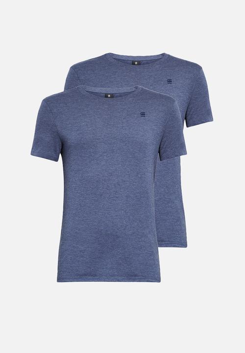 G-STAR - Base htr r short sleeve 2-pack tee - blue
