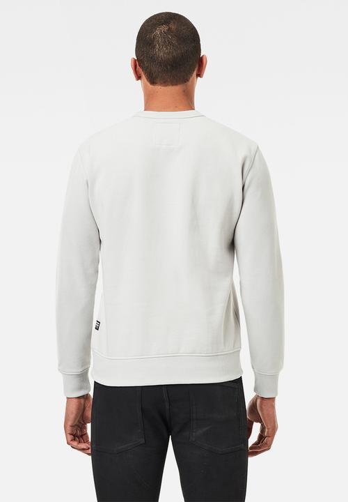 G-STAR - Raw dot box graphic r long sleeve sweater - grey