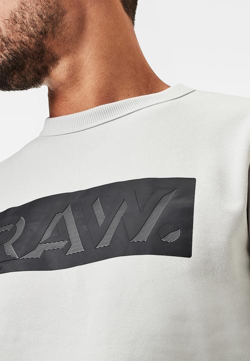 G-STAR - Raw dot box graphic r long sleeve sweater - grey