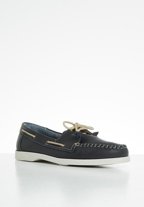 Grasshoppers - Timbego boat leather - natan navy