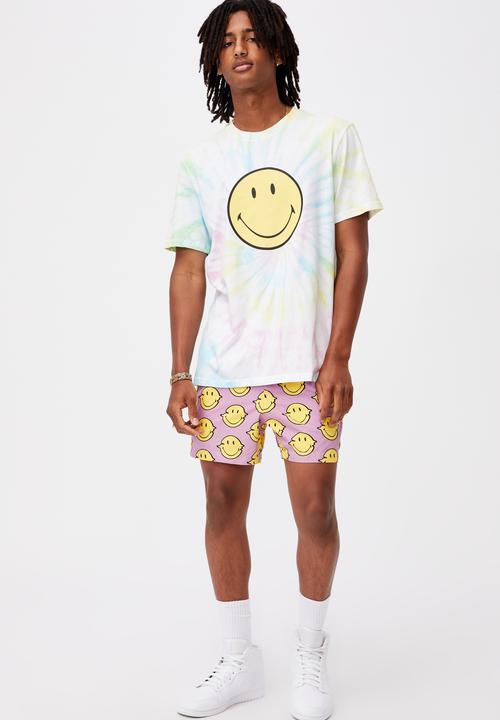 Factorie - Elevated regular license T-shirt - lcn smi tie dye/smiley
