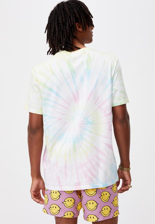 Factorie - Elevated regular license T-shirt - lcn smi tie dye/smiley