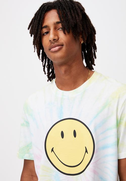 Factorie - Elevated regular license T-shirt - lcn smi tie dye/smiley