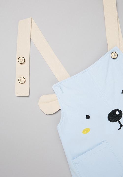 Pop Candy - Boys tee & dungaree set - blue