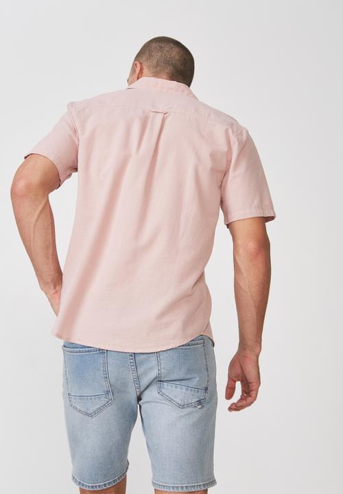 Cotton On - Vintage prep short sleeve shirt - dusty pink