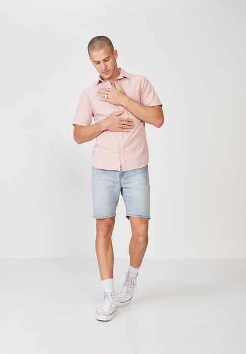 Cotton On - Vintage prep short sleeve shirt - dusty pink