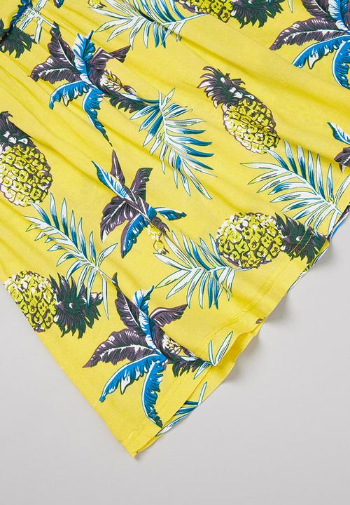 Pop Candy - Floral dress & tee set - yellow & white