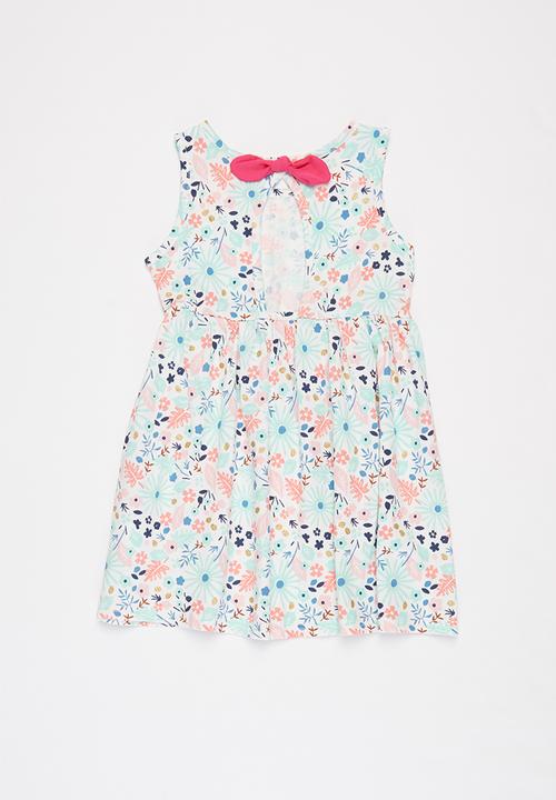 Pop Candy - Girls printed sleeveless dress - white