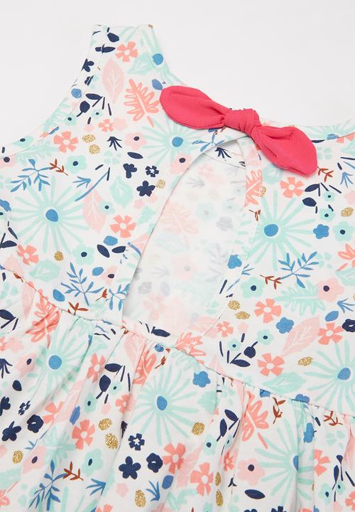 Pop Candy - Girls printed sleeveless dress - white