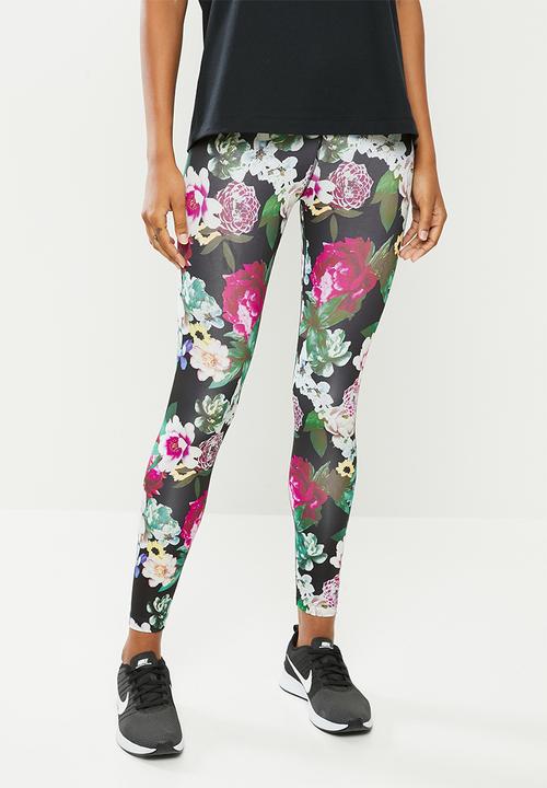 Nike - One 7/8 tights femme - black/metallic silver