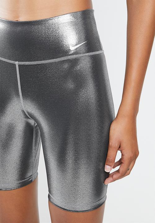 Nike - One 7" shimmer bike shorts - metallic
