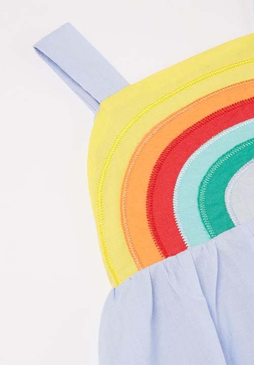 Pop Candy - Girls rainbow dress - blue
