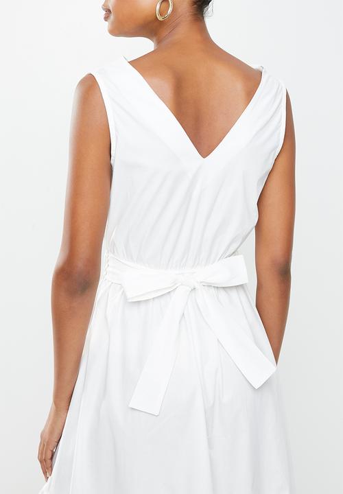 edit - Poplin midi dress - milk
