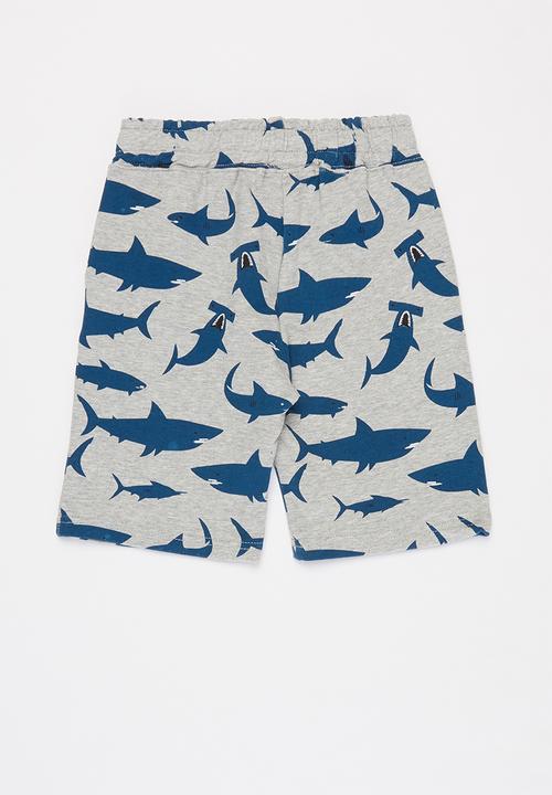 Pop Candy - Boys shark shorts - grey 