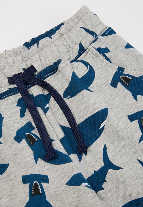 Pop Candy - Boys shark shorts - grey 