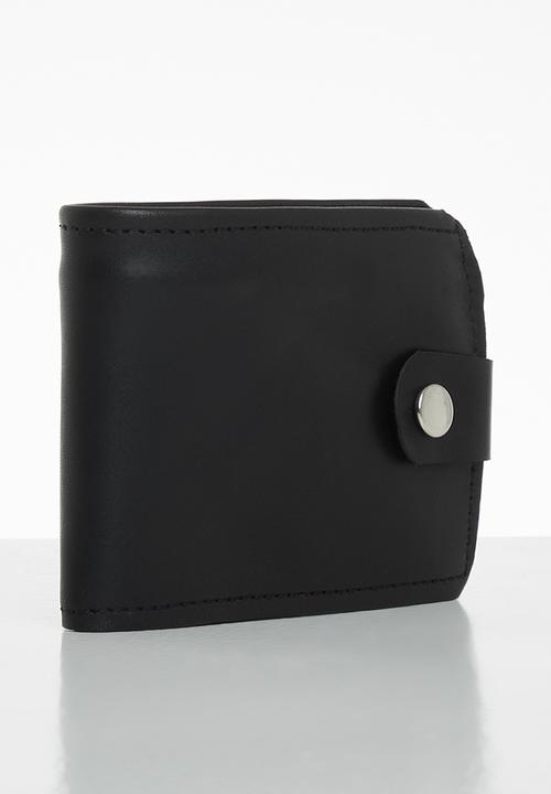 Superbalist - Leather bifold clip wallet - black