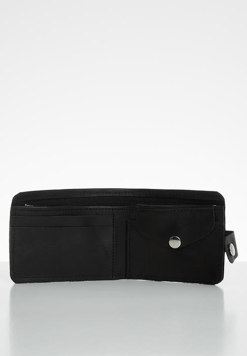 Superbalist - Leather bifold clip wallet - black