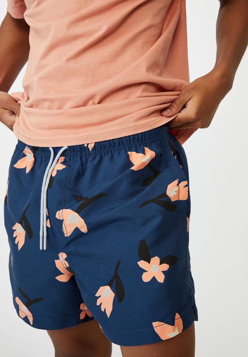 Factorie - Resort short - navy flowerbowl