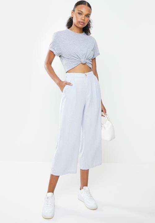 Cotton On - Cindy wide leg pant - pale blue