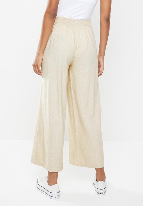 Cotton On - Wide leg paradise pants - latte