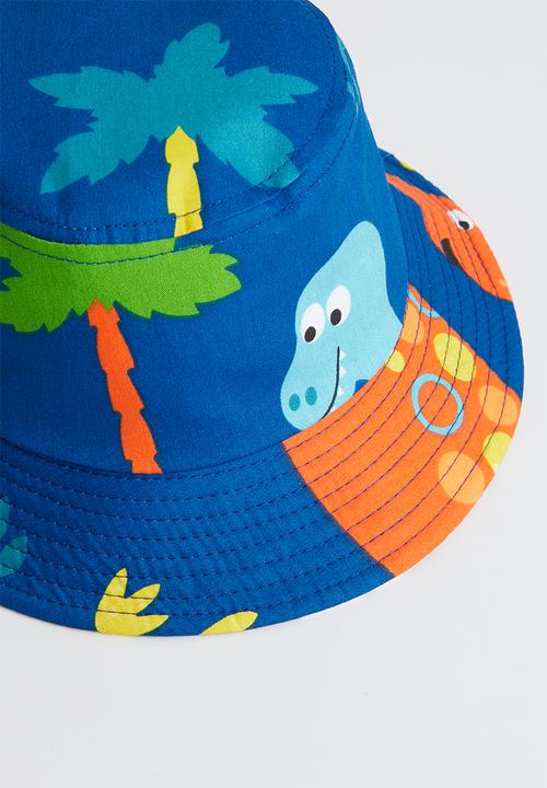 Pop Candy - Dino print bucket hat - blue