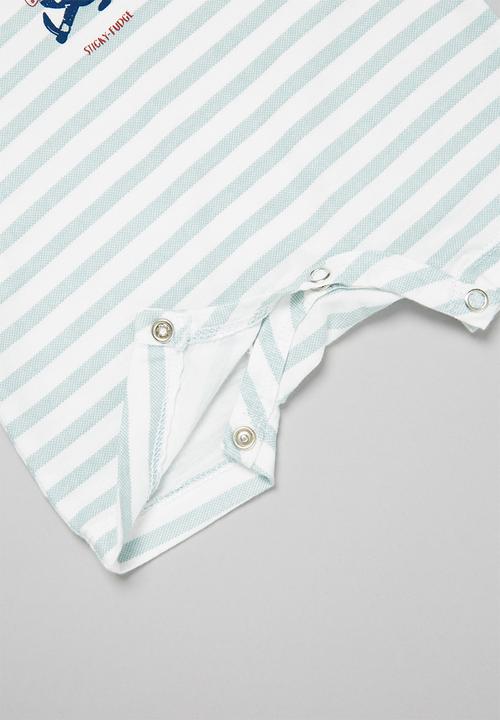 Sticky Fudge - Born a star babygrow - blue