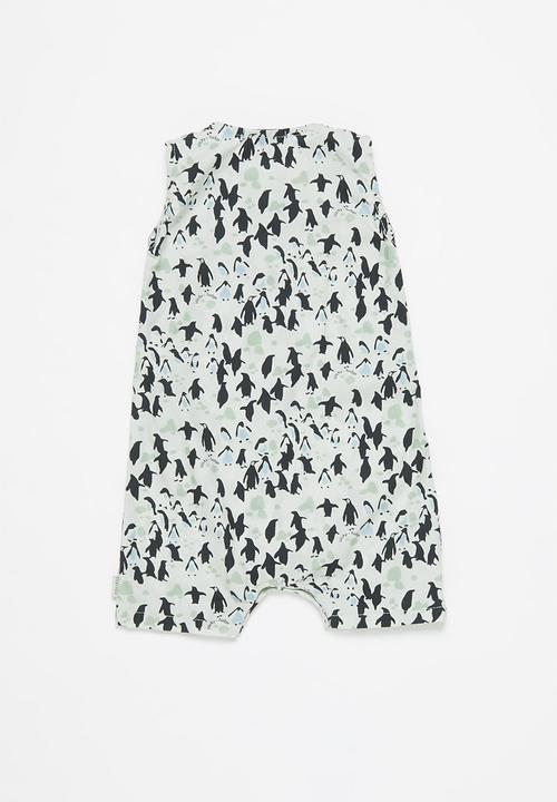 Sticky Fudge - Sleeveless penguin romper - multi