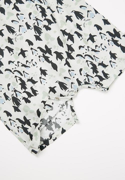 Sticky Fudge - Sleeveless penguin romper - multi