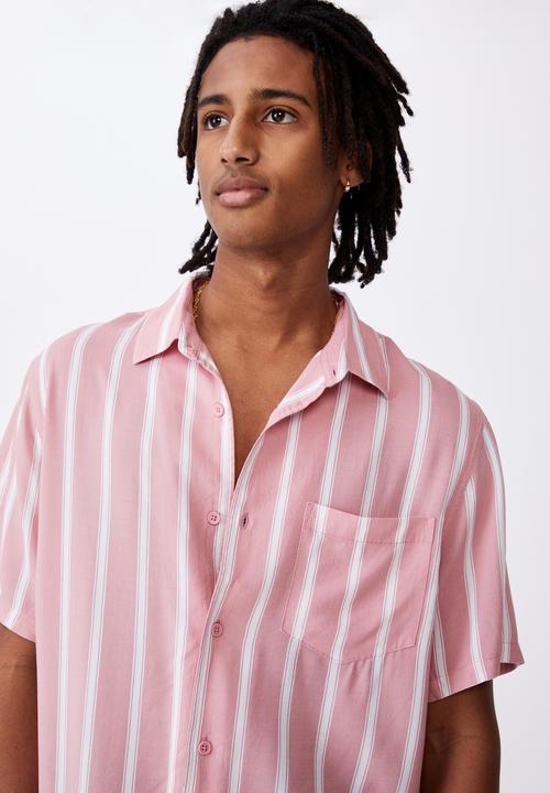 Factorie - Resort shirt - pink stripe