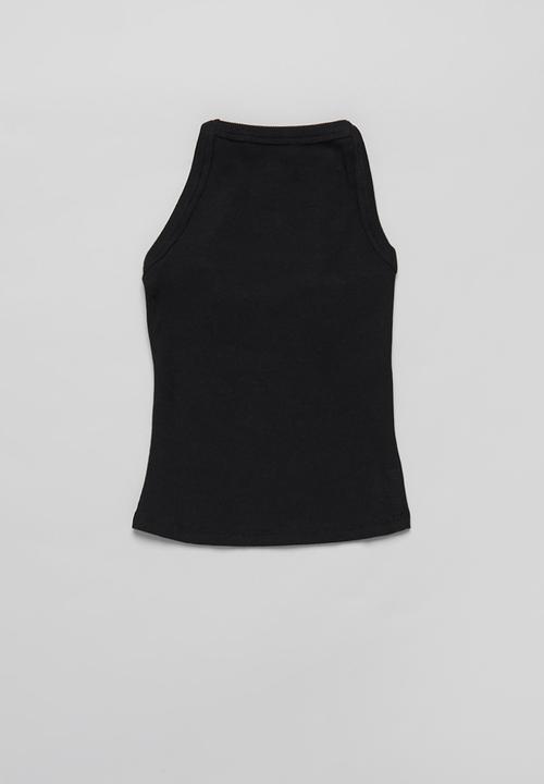 Superbalist - High neck 2 pack vests - black & white