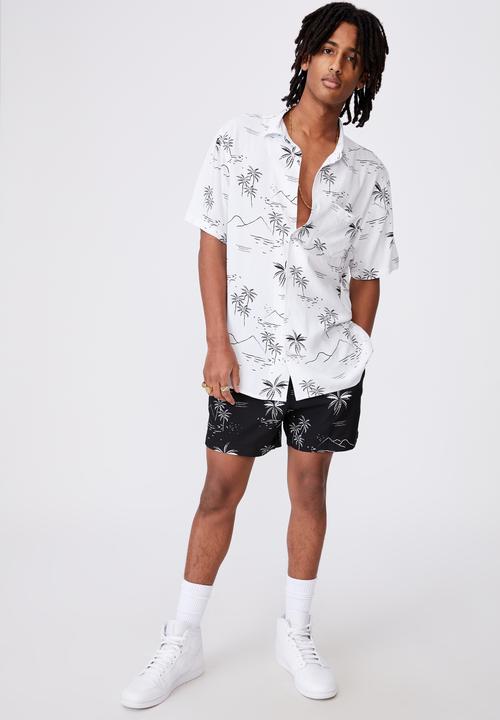 Factorie - Resort shirt - white hawaii
