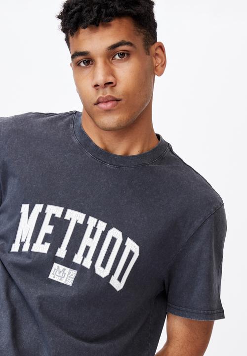Factorie - Regular graphic T-shirt - washed black/method