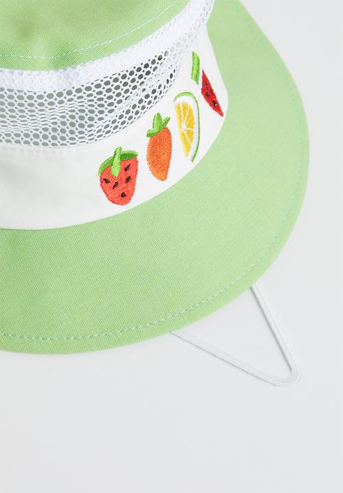 Pop Candy - Fruit bucket hat - mint & white 