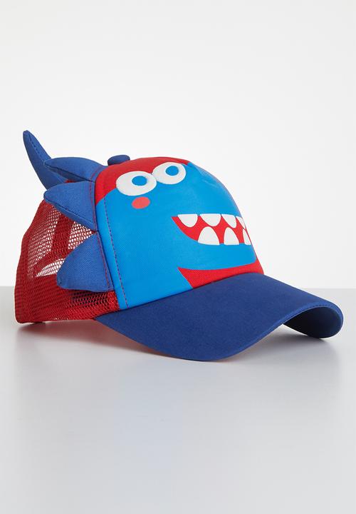 Pop Candy - Boys dino cap - blue & red 