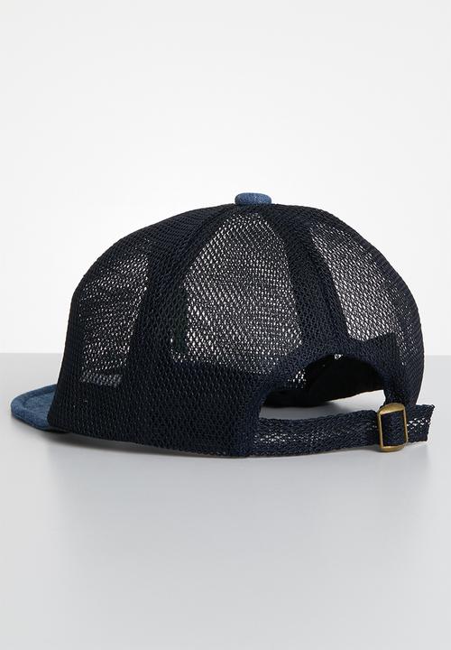 Pop Candy - Net detail cap - black & blue 