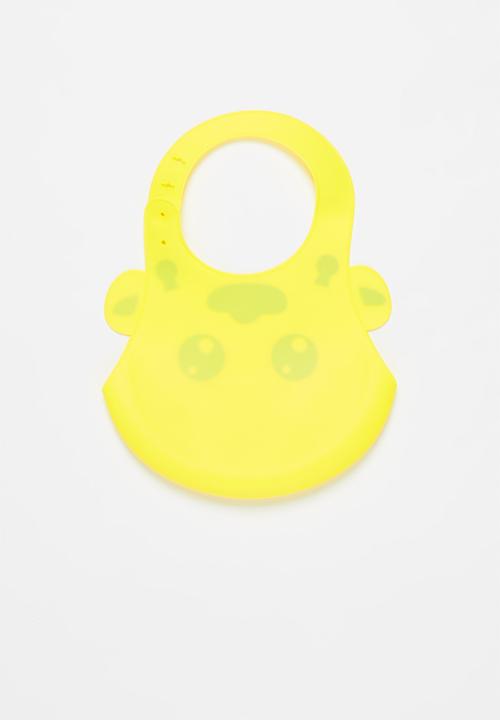 Pop Candy - Baby giraffe waterproof bib - yellow