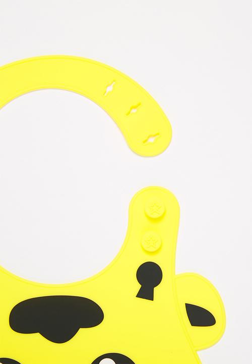 Pop Candy - Baby giraffe waterproof bib - yellow