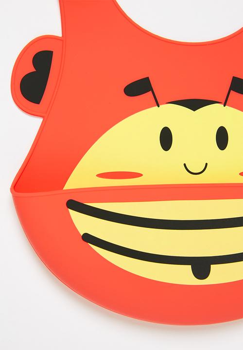 Pop Candy - Baby bee waterproof bib - red & yellow