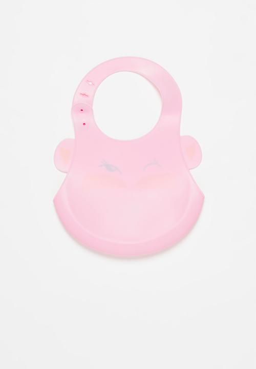 Pop Candy - Baby chipmunk waterproof bib - pink & yellow