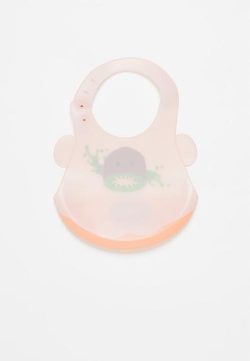 Pop Candy - Baby kiwi waterproof bib - light pink & green
