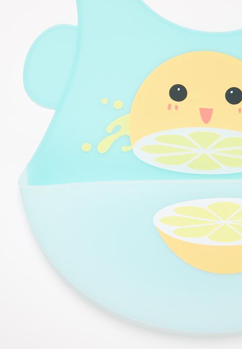 Pop Candy - Baby citrus waterproof bib - light blue