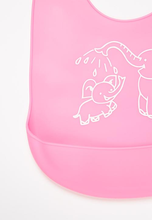 Pop Candy - Baby elephant waterproof bib - pink
